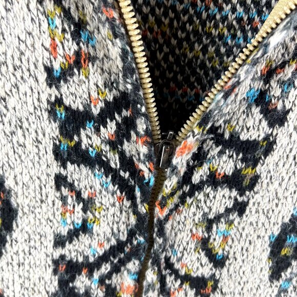 Northern Angel Bohemian Tribal Pattern Hooded Cardigan with Faux Fur Trim Size S - Picture 5 of 5